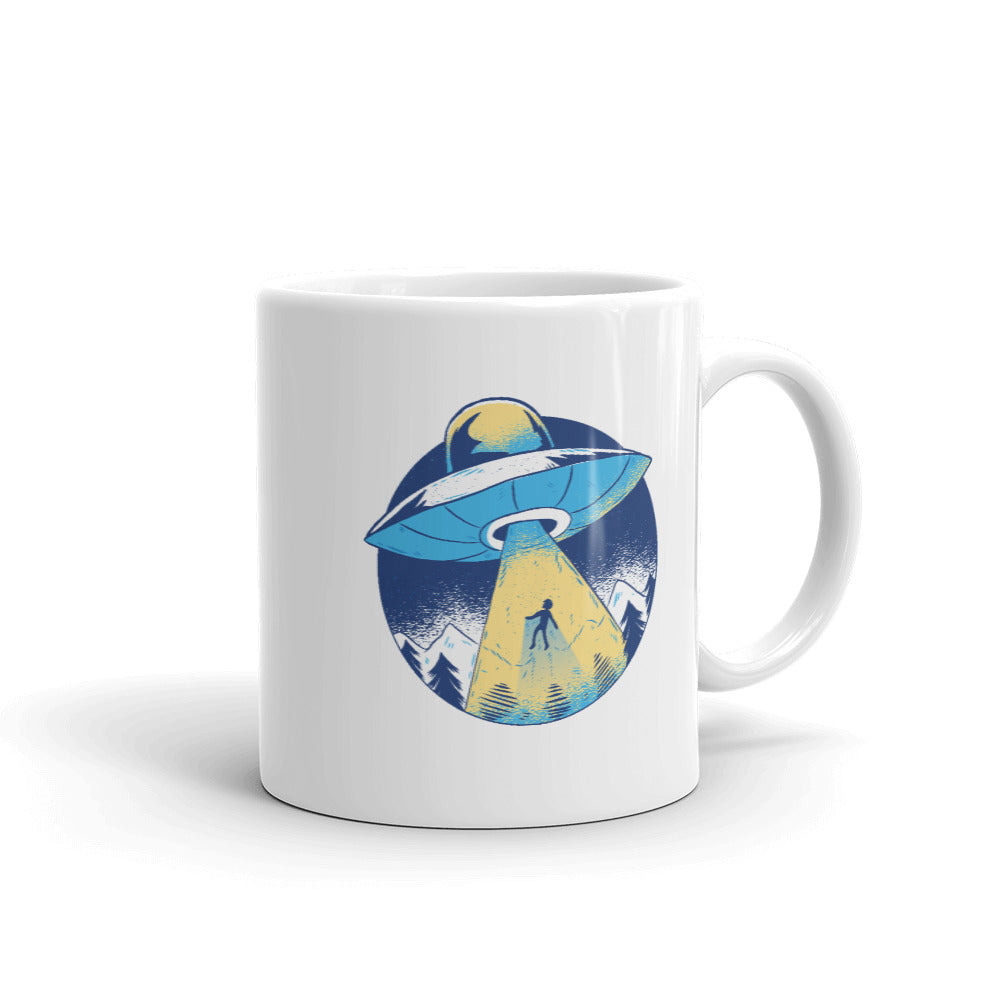 Alien Abduction Coffee Mug — front view
