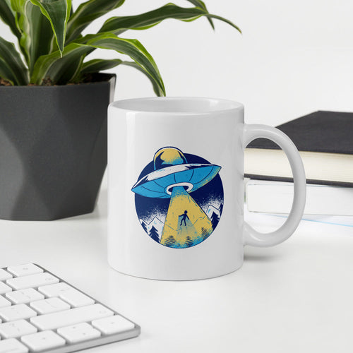 Alien Abduction Coffee Mug — back view