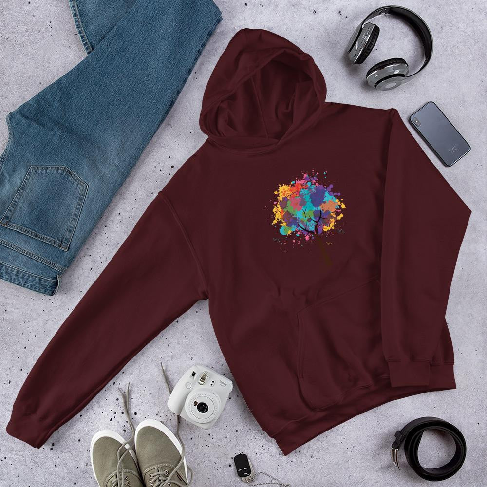Abstract Tree Unisex Hooded Sweatshirt