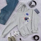 Abstract Astronaut Unisex Hooded Sweatshirt — detail view 2