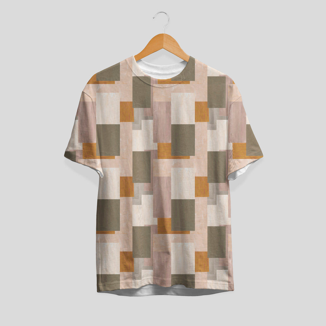 Abstract Blocks Pattern T-Shirt