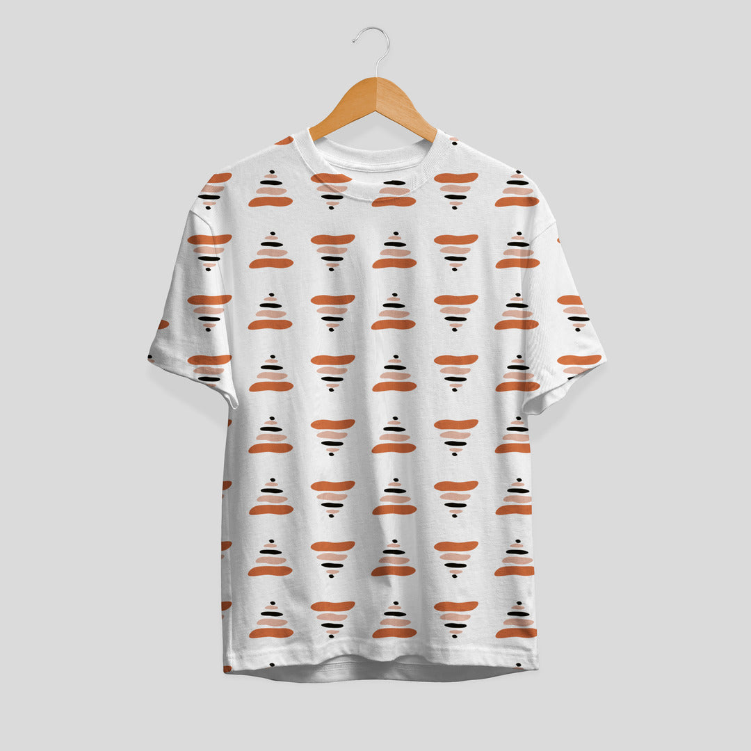 Abstract Triangles Pattern T-Shirt