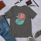 Aquarius Zodiac Half Sleeve T-Shirt — Charcoal