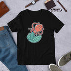 Aquarius Zodiac Half Sleeve T-Shirt — Black