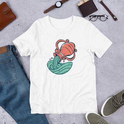 Aquarius Zodiac Half Sleeve T-Shirt