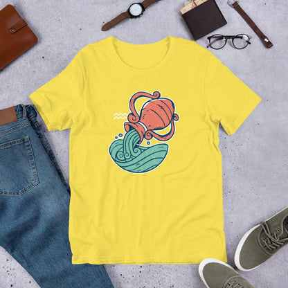Aquarius Zodiac Half Sleeve T-Shirt