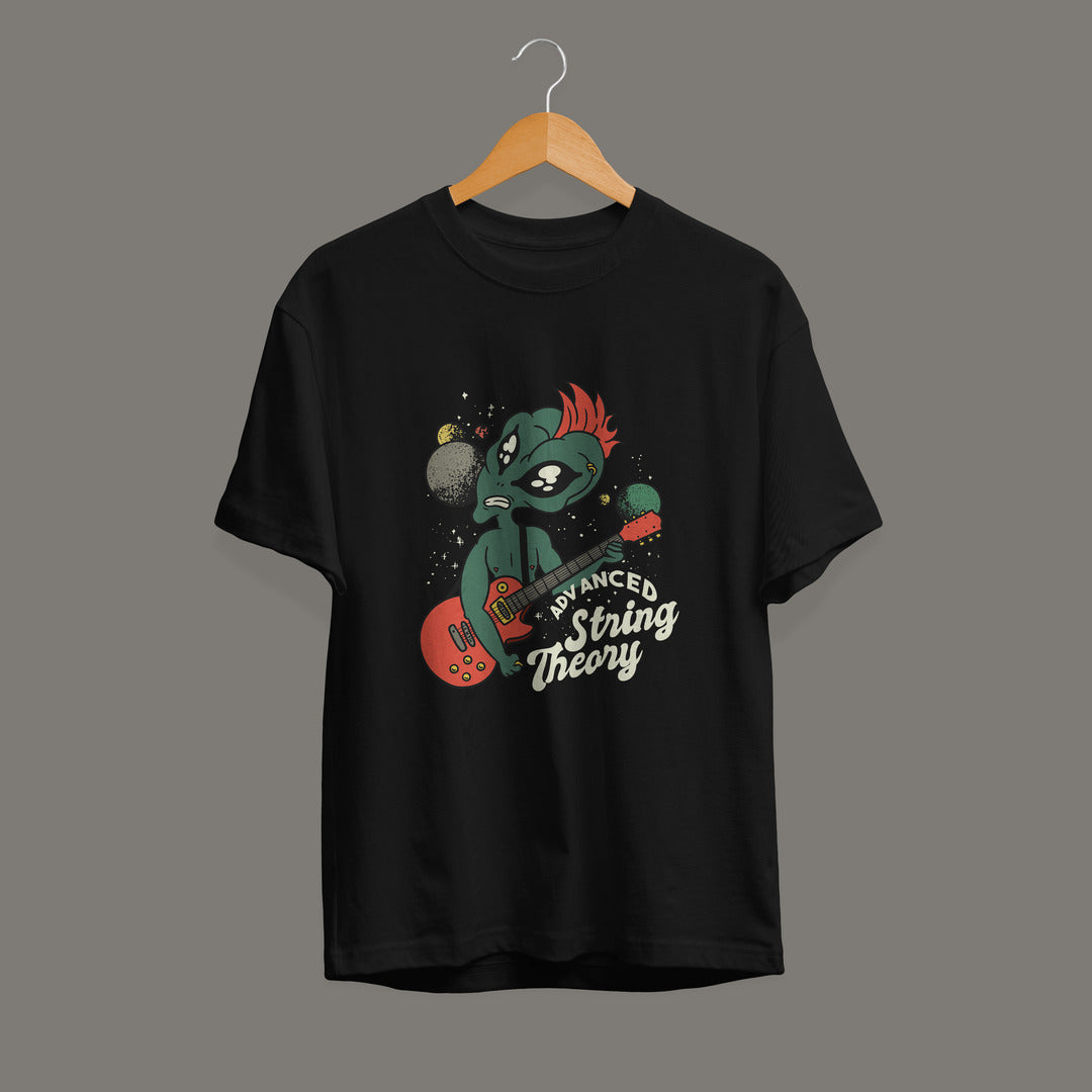 Advanced String Theory Half Sleeve T-Shirt — Black