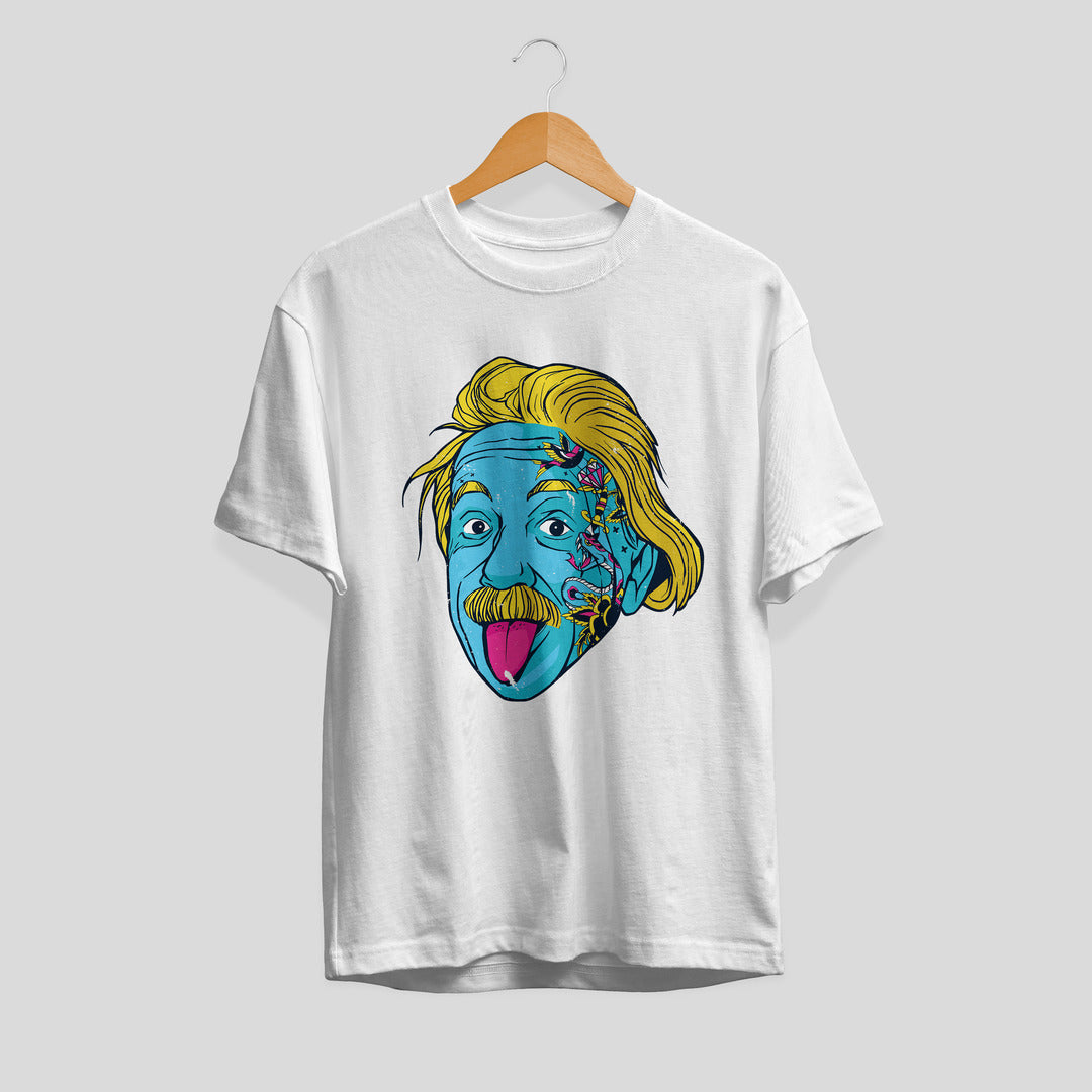 Albert Einstein Colorful Half Sleeve T-Shirt