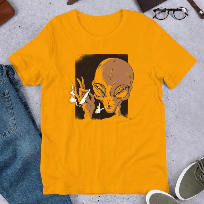 Alien Smoking Half Sleeve T-Shirt