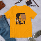 Alien Smoking Unisex Half Sleeve T-Shirt — Gold