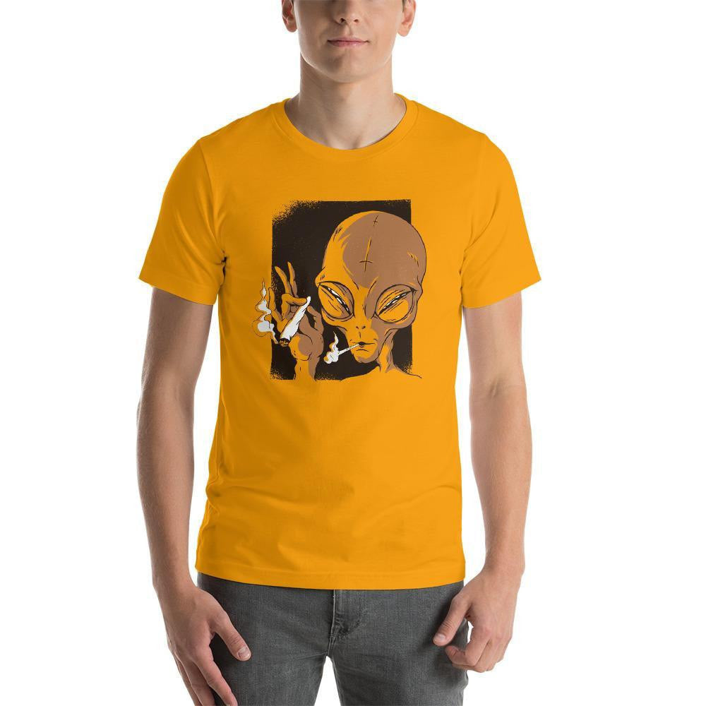 Alien Smoking Unisex Half Sleeve T-Shirt — detail view 2