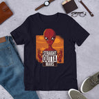 Straight Outta Mars Alien Unisex Half Sleeve T-Shirt — front view