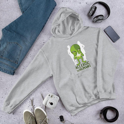 Allergic to Humans Unisex Hooded Seatshirt