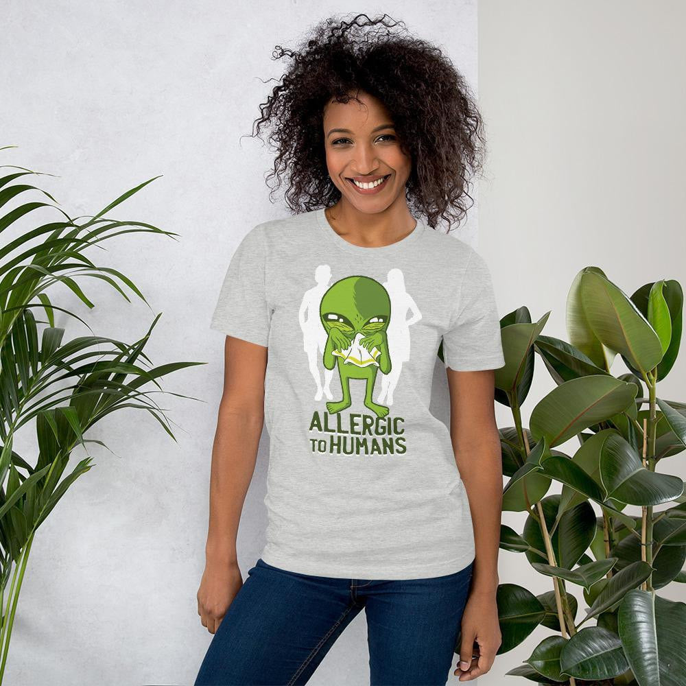 Allergic to Humans Unisex Half Sleeve T-Shirt — detail view 5
