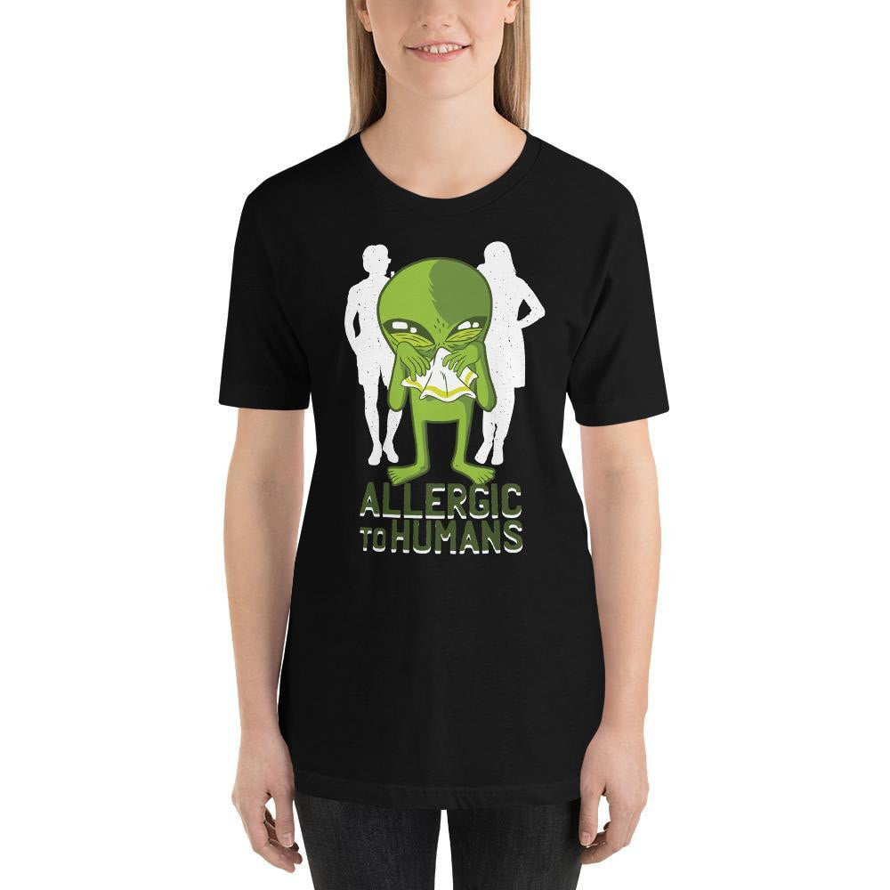 Allergic to Humans Unisex Half Sleeve T-Shirt — detail view 4
