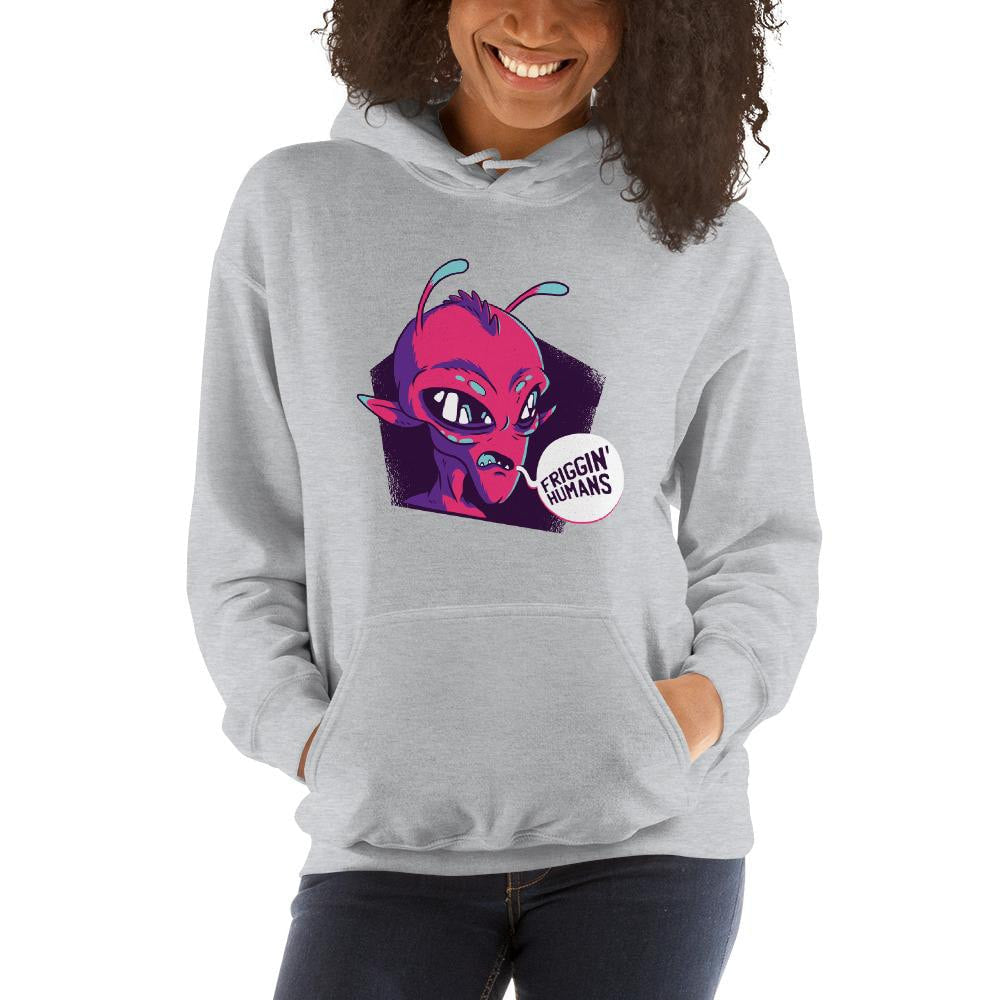 Friggin Humans Unisex Hooded Sweatshirt — detail view 5