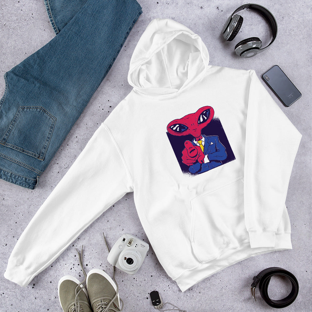 Alien Boss Unisex Hooded Sweatshirt
