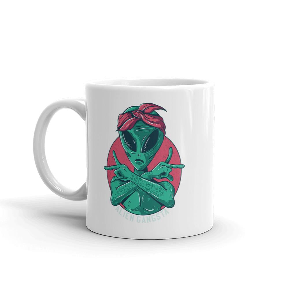 Alien Gangsta Coffee Mug — back view