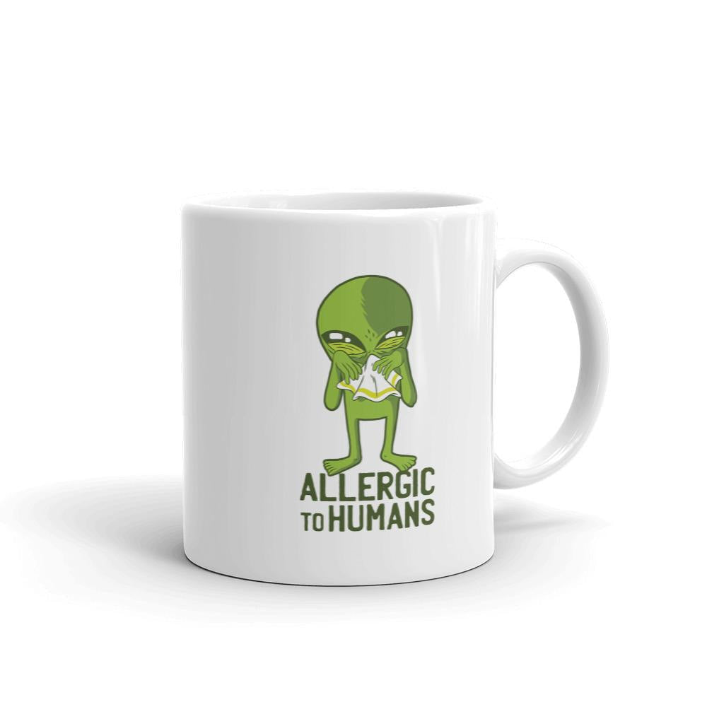 Allergic to Humans Coffee Mug — front view