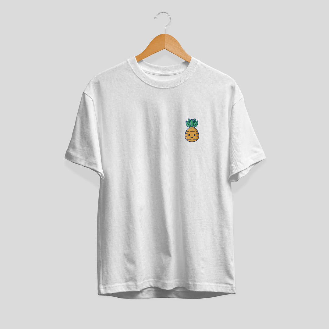 Aloha Pineapple Half Sleeve Unisex T-Shirt — White