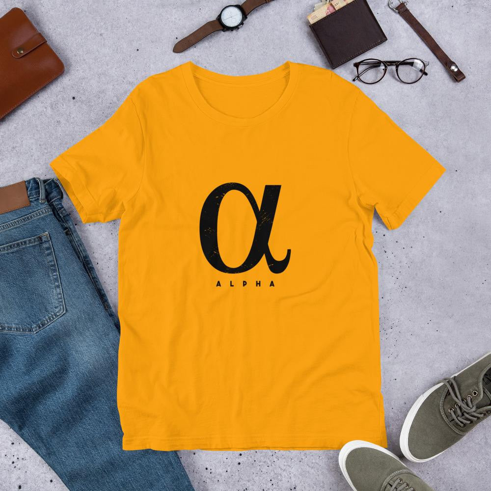 Alpha Half Sleeve T-Shirt — Gold