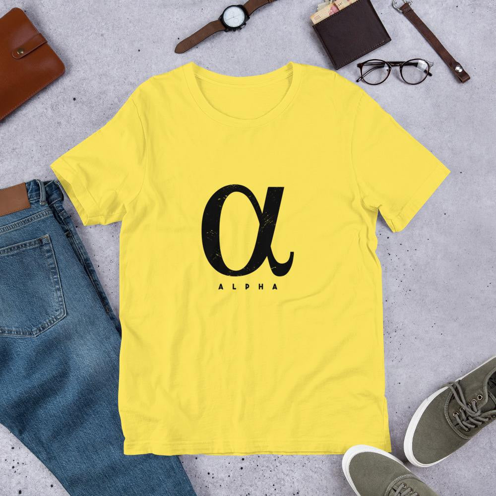 Alpha Half Sleeve T-Shirt — Yellow