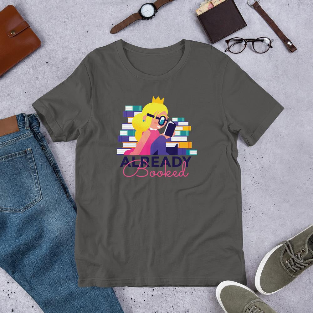 Nerd Princess Half Sleeve T-Shirt — Charcoal