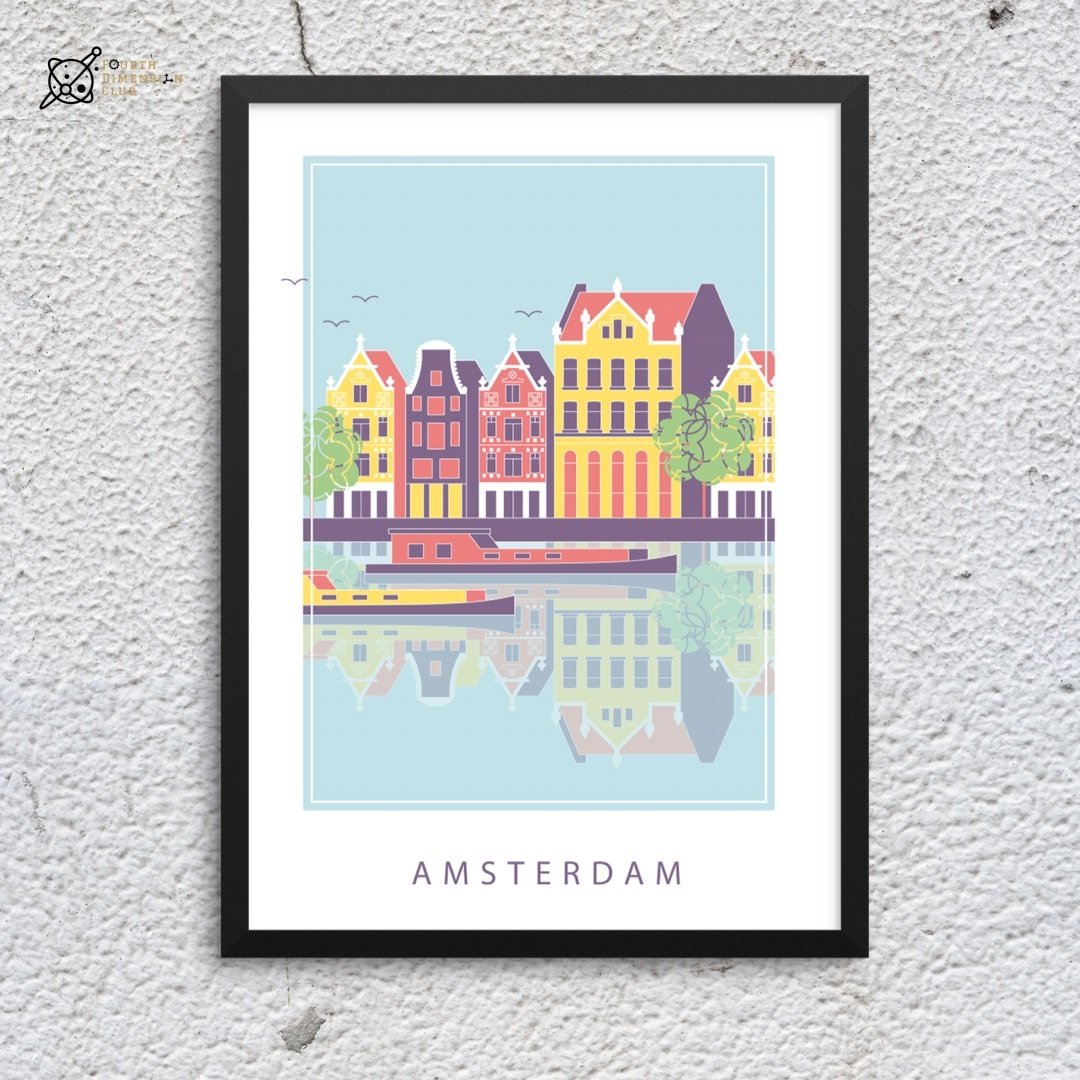 Amsterdam city Framed Poster