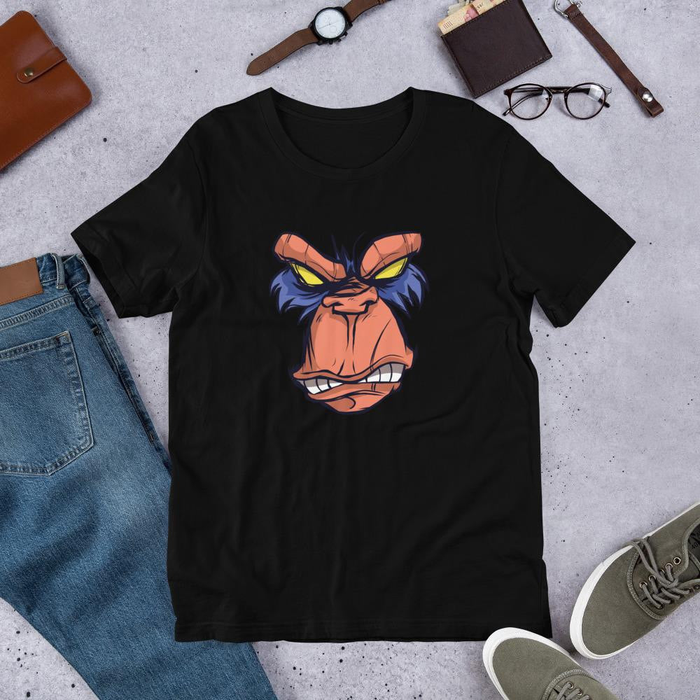 Angry Ape Half Sleeve T-Shirt — Black