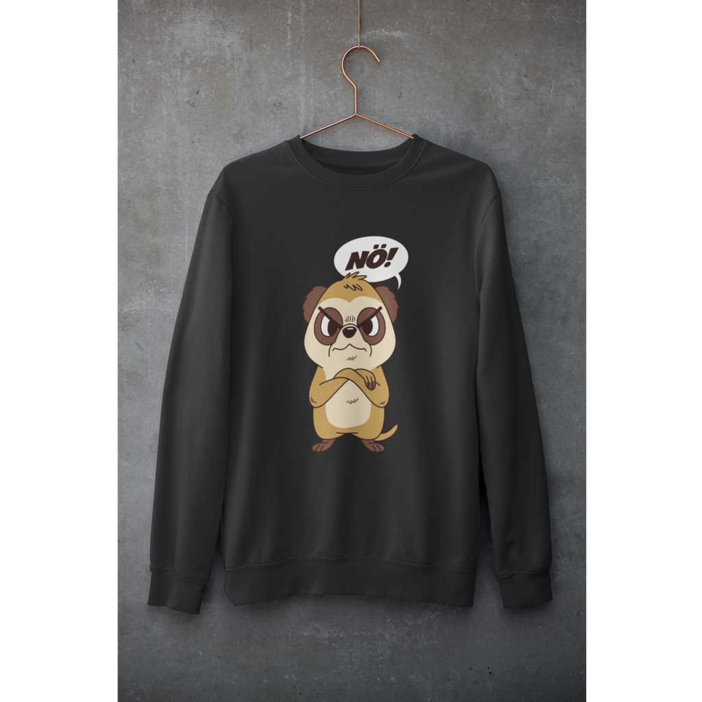 Angry Meerkat Unisex Sweatshirt — Black