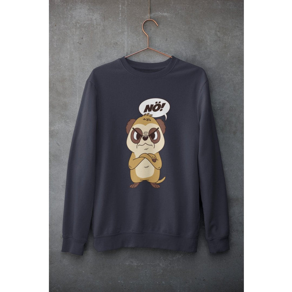 Angry Meerkat Unisex Sweatshirt — Navy