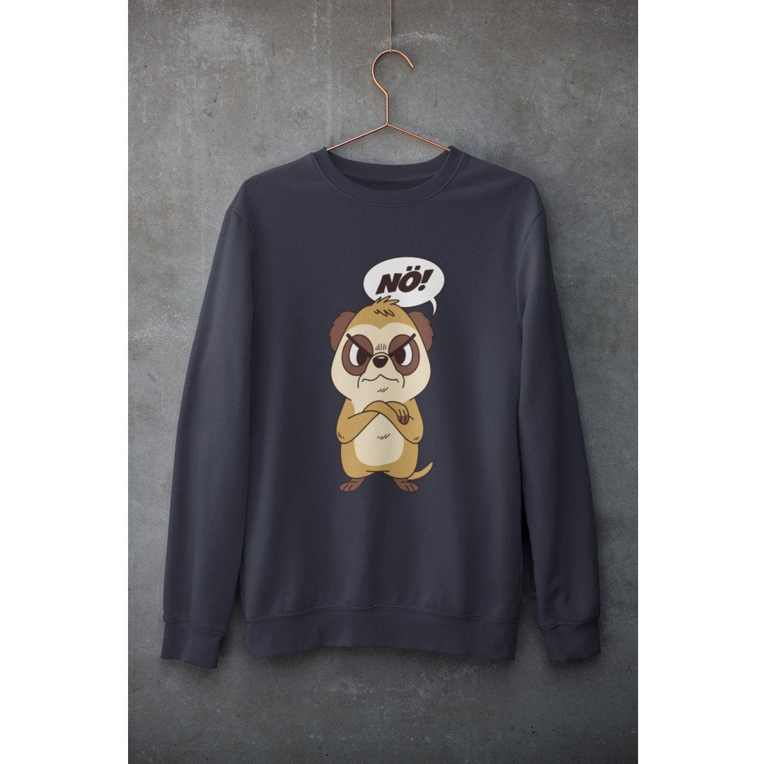 Angry Meerkat Unisex Sweatshirt — Navy
