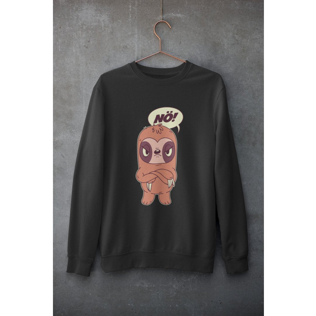 Angry Sloth Unisex Sweatshirt — Black
