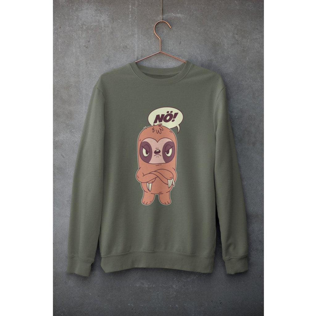 Angry Sloth Unisex Sweatshirt — Olive