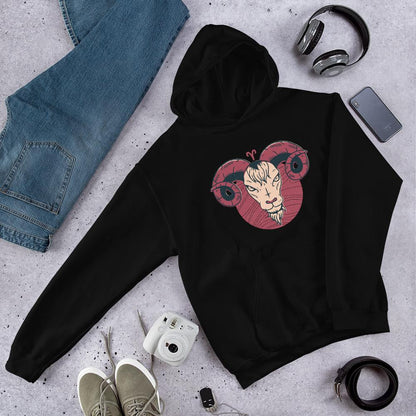 Aries Zodiac Unisex Hooded Sweatshirt