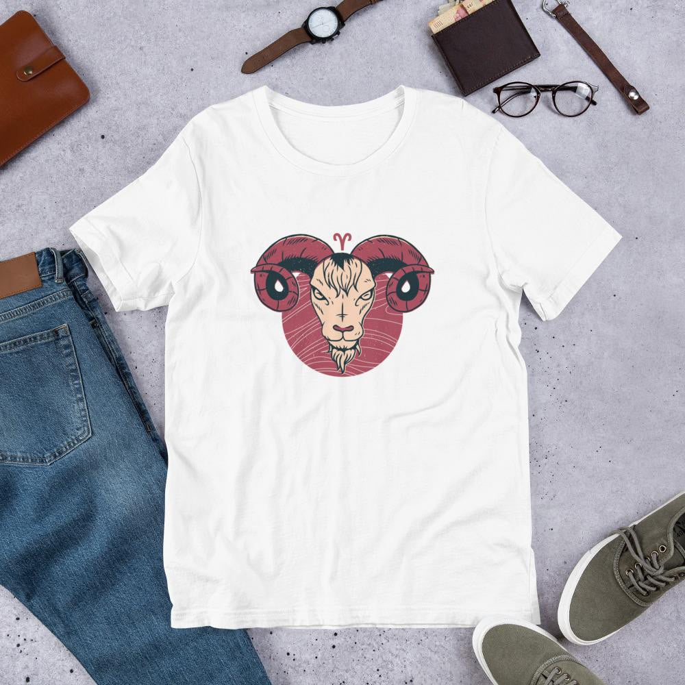 Aries Zodiac Half Sleeve T-Shirt — front view