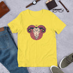 Aries Zodiac Half Sleeve T-Shirt — Yellow
