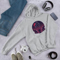 Astronaut & Aliens Unisex Hooded Sweatshirt — Grey