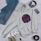 Astronaut & Aliens Unisex Hooded Sweatshirt — Grey