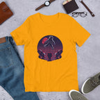 Astronaut & Aliens Unisex Half Sleeve T-Shirt — Gold