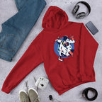 Astronaut Unicorn Unisex Hooded Sweatshirt — Red