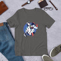 Astronaut Unicorn Half Sleeve T-Shirt — Charcoal