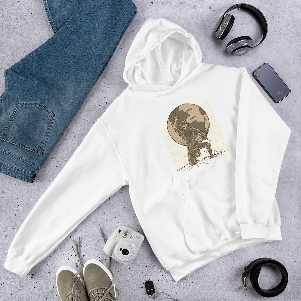 Atlas Unisex Hooded Sweatshirt — back view
