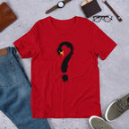 Black Swan Question Half Sleeve T-Shirt — Red