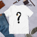 Black Swan Question Half Sleeve T-Shirt — White