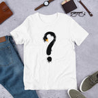 Black Swan Question Half Sleeve T-Shirt — White
