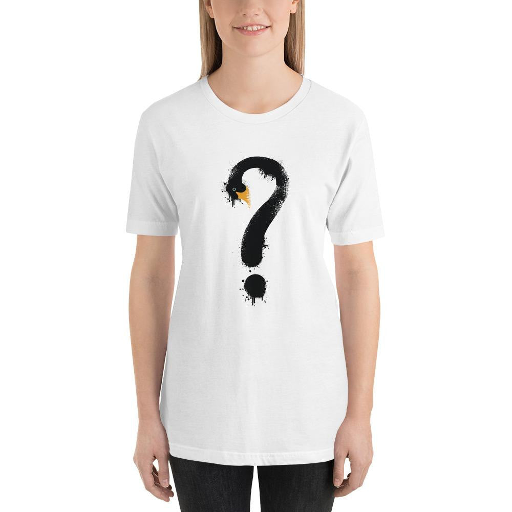 Black Swan Question Half Sleeve T-Shirt — back view