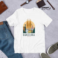 Barcelona Spain Half Sleeve T-Shirt — White