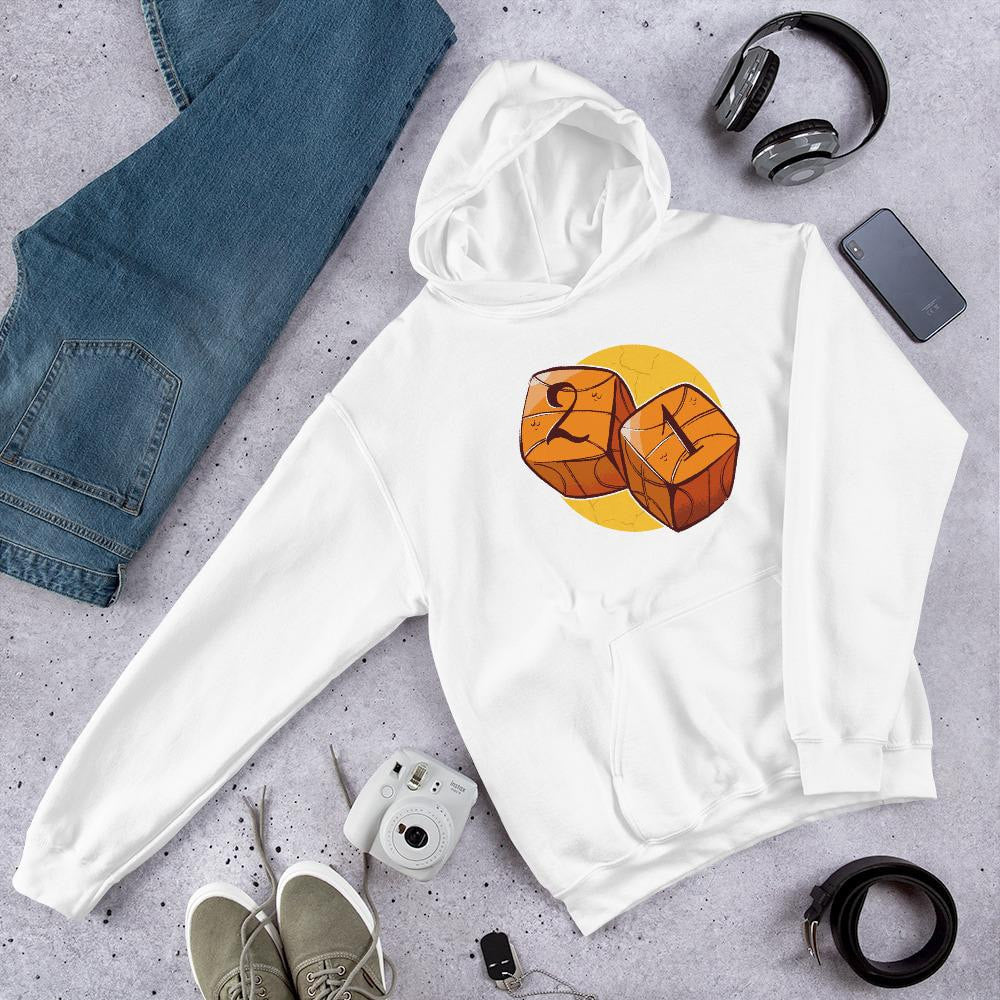Basketball Dice Unisex Hooded Sweatshirt — back view