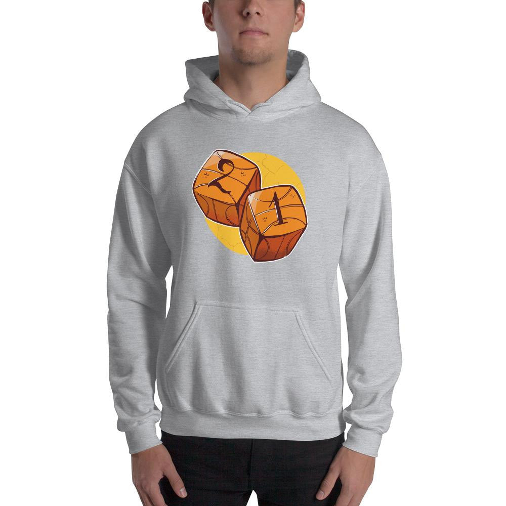 Basketball Dice Unisex Hooded Sweatshirt — detail view 2